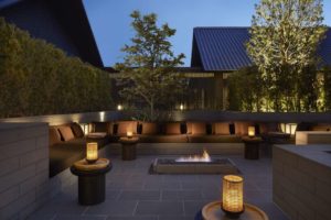 Amanemu The Aman Spa features a relaxation area and fireside lounge