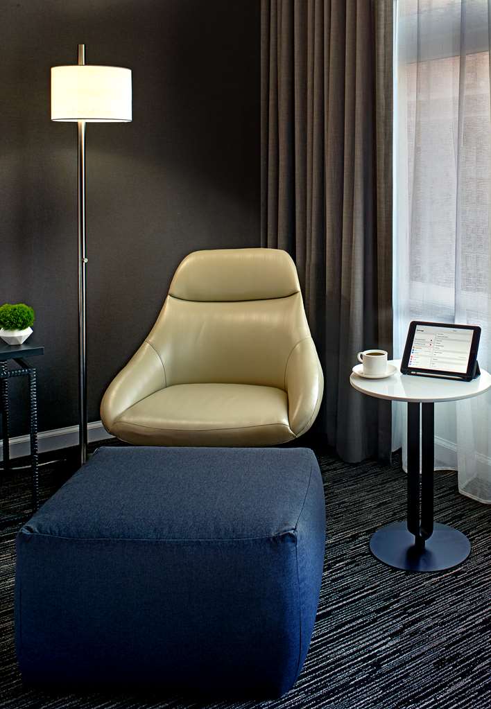 Hotel Zelos San Francisco Seating Area in the Luxury King Guestroom