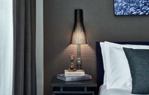 Hotel Zelos San Francisco Side Table in the Deluxe King Guestroom