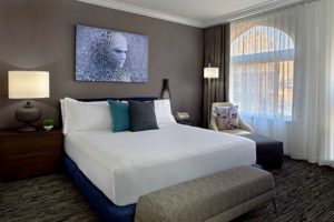 Hotel Zelos San Francisco Bedroom in the Executive King Guestroom