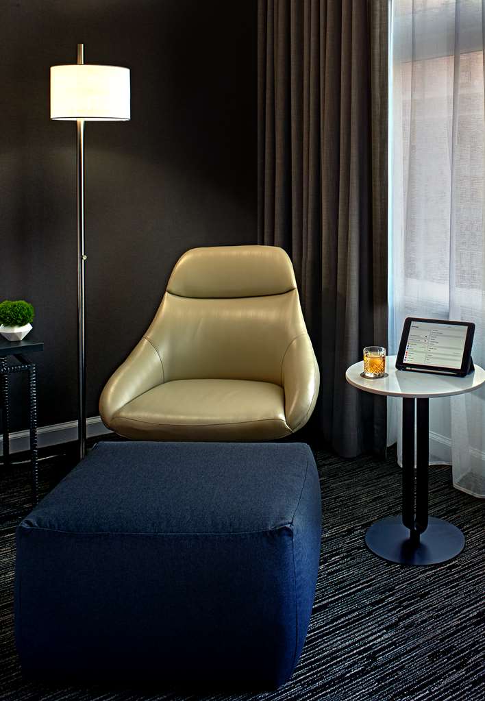 Hotel Zelos San Francisco Seating Area in the Luxury King Guestroom