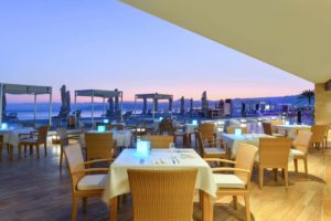 Kempinski Hotel Aqaba Fish In outdoor dining area with views of the beach.