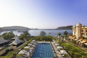 The Leela Palace , Udaipur Pool view