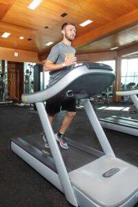 Hotel Indonesia Kempinski Jakarta In-room gym set from Technogym which can be used for more than 200 total-body exercises