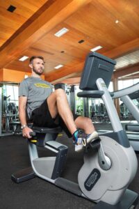 Hotel Indonesia Kempinski Jakarta In-room gym set from Technogym which can be used for more than 200 total-body exercises